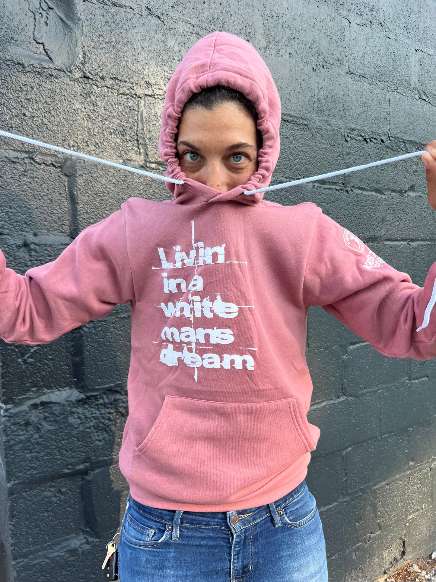 Livin' In A White Man's Dream Hoodie by Kristen Ford