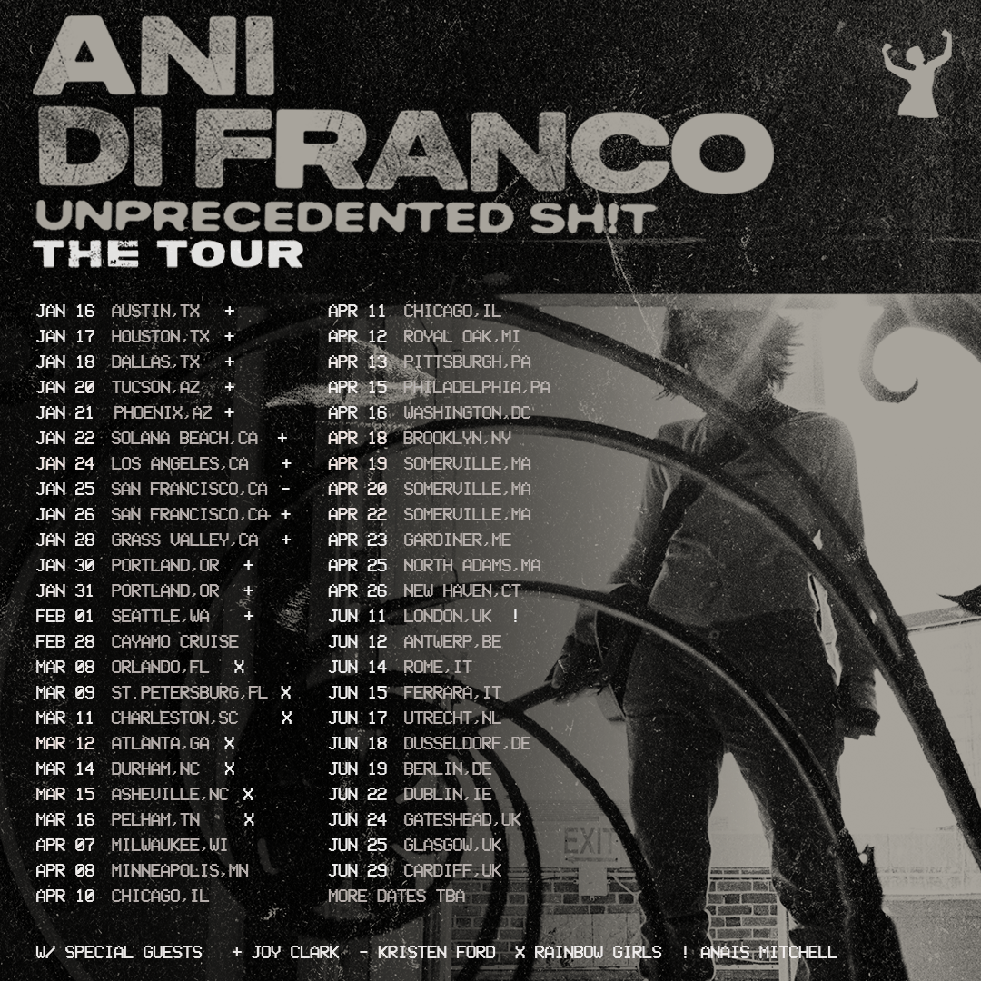 Ani DiFranco Adds EU + UK Dates to Unprecedented Sh!t: The Tour